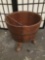 Vintage 3 legged bucket planter or bin