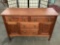 Gorgeous maple 6 drawer sideboard buffet with clean design and nice brass pulls
