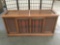 Vintage Magnavox stereo cabinet. Some wear/water ring on top surface, see pics. Approx. 63x21x30 in.