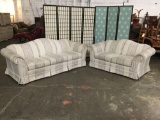 Pair of matching couch and loveseat