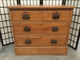 Vintage maple 4 drawer dresser with original pulls