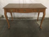 Modern oak 3-drawer hall table