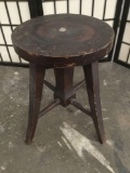 Vintage mahogany plain stool or piano seat