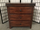 Modern 3-drawer lowboy dresser from Winners Only Inc.