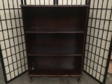 Vintage 40's mahogany 3 tier bookshelf - some wear