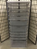 Tall metal basket rack organizer