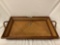 Very large woven bamboo style serving tray