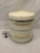 Vintage plastic and metal 3-tier tiffin with wheat design
