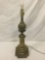 Vintage column and leaf pattern table lamp.