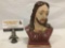 Vintage HOLLAND MOLD Co. hand painted Jesus Christ bust