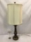 Vintage table lamp with shade, tested & working,