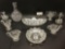 9 pc of cut crystal serving pieces & dishes incl. exquisite crystal bowl & centerpiece