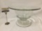 Large glass centerpiece bowl / vase approximately 15 x 9.5 inches.