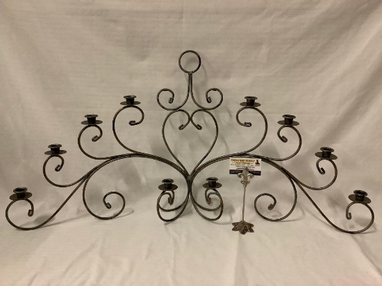 Large wall hanging candle holder for 10 candles