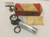 Vintage Light House Flash Magnifier magnifying glass w/ original box