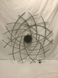 Metal wall hanging mirror home decor. Approx 36x36 inches.