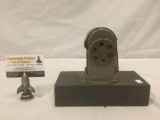 Vintage Apsco Dexter super 10 pencil sharpener on stone weight