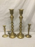 Collection of 4 intake candle holders