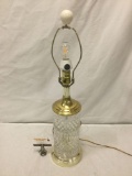 Vintage cut glass table lamp.