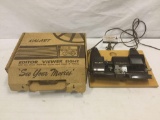 Vintage KALART 8mm film editor viewer, model EV-8 w/ original box, sold as is