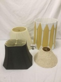 Collection of 4 vintage and modern lamp shades