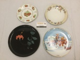 4 decorative plates; Disney, Japanese Kalimantan from Okinawa, strawberry plate & Nippon