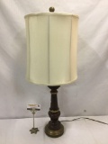 Vintage table lamp with shade, tested & working,