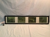 Framed collectors portfolio of gold-etch prints by Lionel Barrymore