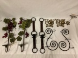 4 pairs of (8 total) decorative wall mounting candle holders