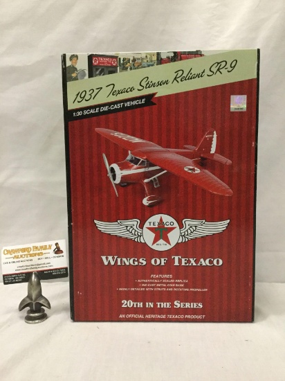 Texaco Wings of Texaco series 1:30 Scale Die Cast model airplane. 1937 Texaco Stinson Reliant SR-9.