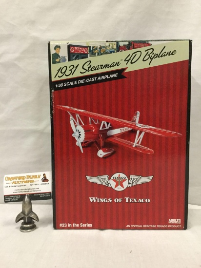 Texaco Wings of Texaco series 1:30 Scale Die Cast model airplane. 1931 Stearman 4D Biplane. In box.