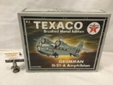 ERTL Texaco brushed metal edition diecast model airplane. Grumman G-21-A Amphibian. In original box
