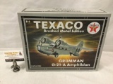 ERTL Texaco brushed metal edition diecast model airplane. Grumman G-21-A Amphibian. In original box.