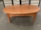 Vintage wood oval shaped coffee table w/ 1-drawer