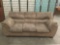 Modern brown couch, approximately 81 x 36 x 36 inches.