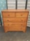 Modern wood dresser with five drawers