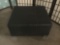 Woven plastic coffee table base, no glass, sold as is