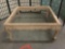 Wood carved clawfoot coffee table, missing top piece, sold as is