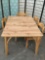 Laminate top bamboo table with 4 chairs. Table approx 49x37x29 inches.