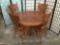 Wood dinning table w/ 4 chairs, table approx. 48x48x30 inches