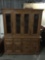 Large modern hutch with 2 drawers and 4 cabinets. Approx 72x58x18 inches.