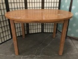 Vintage oak small dining table - as is has wear see pics