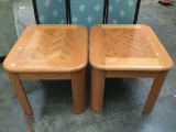 2x wood end tables