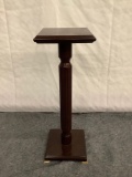 Wood pedestal by the Bombay Company, approximately 29 x 10 inches.