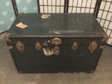Vintage travel trunk, approximately 36 x 20 x 22 inches