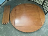 Modern wooden drop leaf table with no hardware