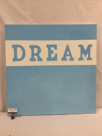 "Dream" stenciled painting on canvas