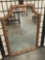 Vintage decorative frame wall mirror mirror, approx. 38 x 26 inches.