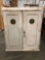 Vintage/antique kitchen cabinet with key & ventilation screens, rustic charm