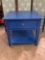 Lake Ridge Furniture side table w/ 1-drawer, repainted royal blue